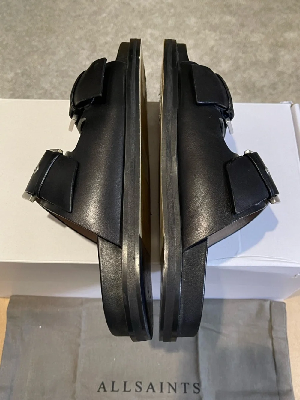 AllSaints Mia Double Strap Slide Sandal - Picture 4 of 4